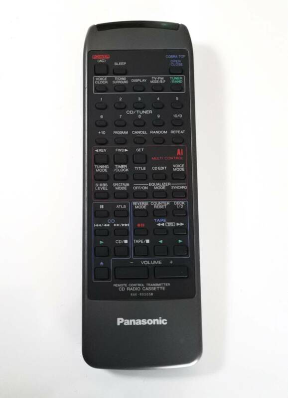 リモコン Panasonic RAK-RX505W ※電池カバー無 ※赤外線にて動作確認 パナソニック オーディオ機器 CDラジカセ 音響機器