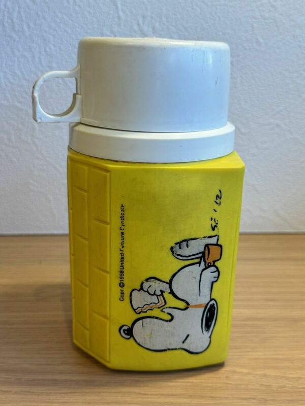 スヌーピー サーモス ボトル 1958年 水筒 レトロ ヴィンテージ USA 雑貨 当時物 ビンテージ ピーナッツ