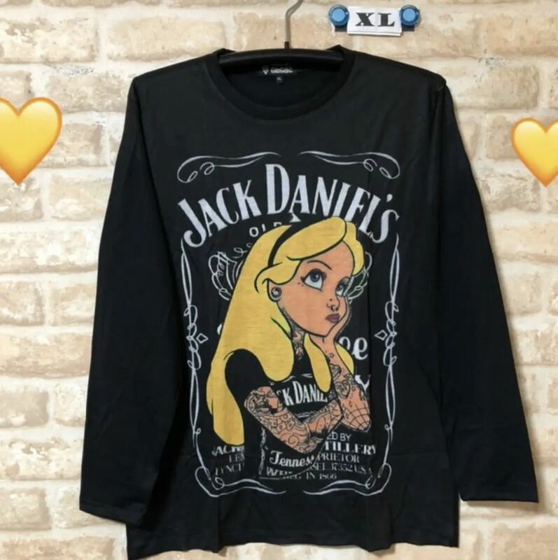 ジャックダニエル アリス　パロディ ロングTシャツ　XLサイズ　長袖