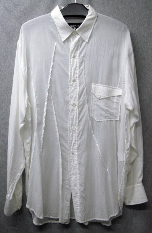 Yohji Yamamoto power of the WHITE shirt P・CELLULOSE LAWN J-FRONT DARTS SHIRT 3 ヨウジヤマモト パワーオブホワイト ダーツ シャツ 3