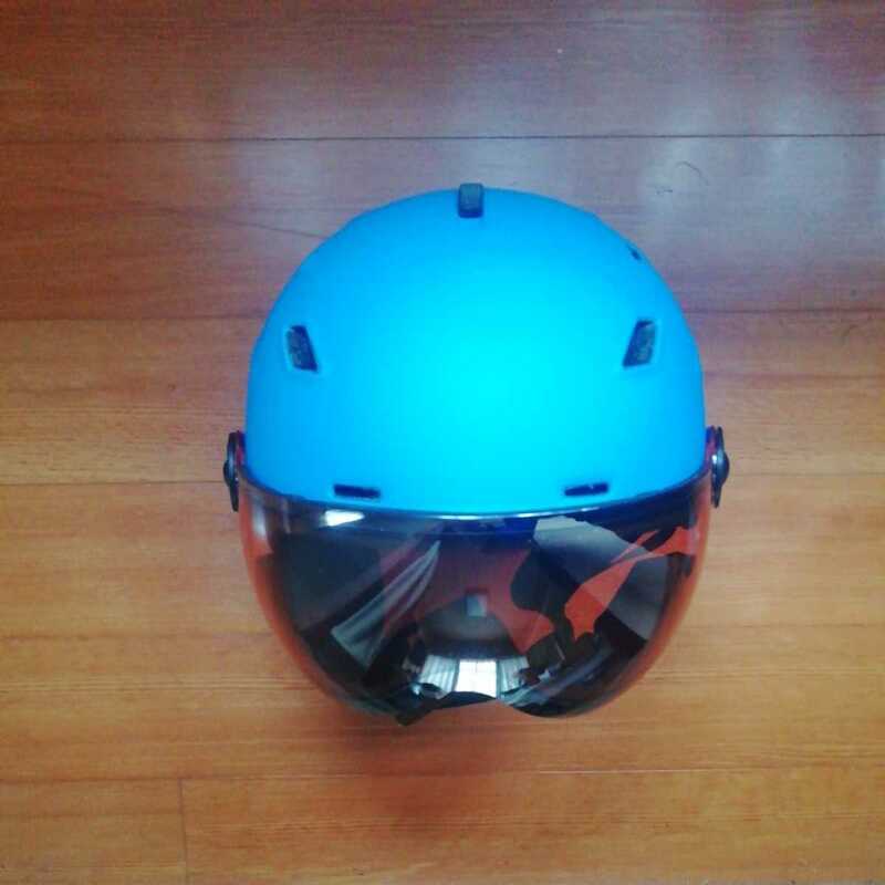 新品未使用 バイザー ヘルメット サイズ L（58cm～61cm）カラー マットブルー スノーボードヘルメット スキーヘルメット ゴーグル 