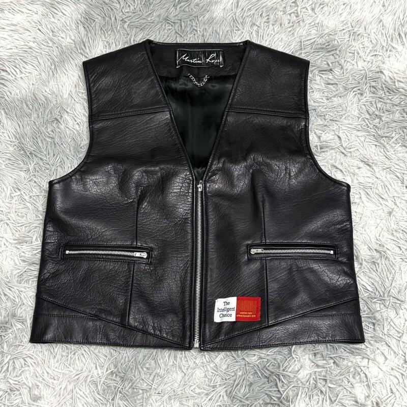 【初期】19SS Martin Rose Cropped Leather Vest マーティンローズ クロップド レザーベスト 本革