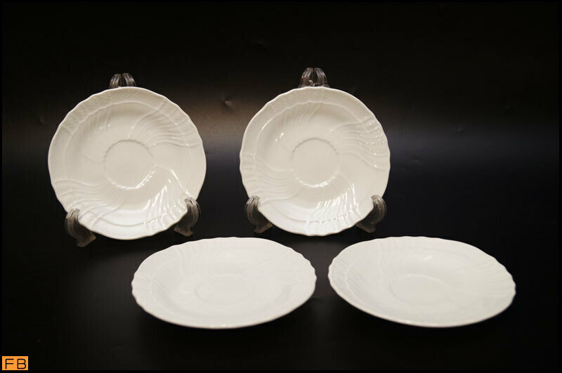 1419-リチャードジノリ◆ベッキオホワイト ソーサーのみ 4枚 15cm 食器 Richard Ginori 1735
