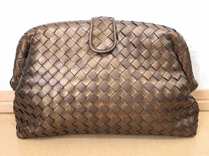 BOTTEGA VENETA ボッテガヴェネタ The Lauren 1980 クラッチバッグ イントレチャート ブロンズ