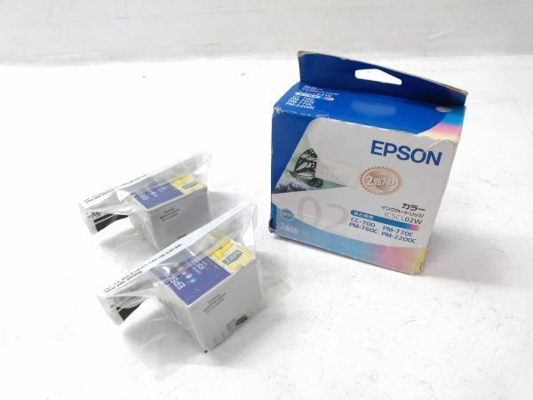 ◆ 未使用 純正 EPSON エプソン IC5CL02W インクカートリッジ　２個入り　未使用 0206A1 @60 ◆
