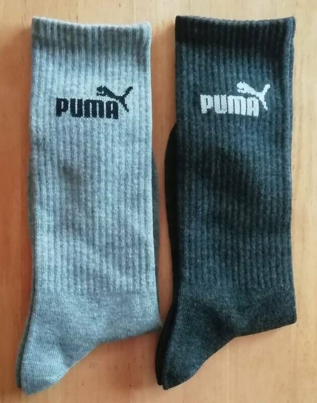 ★PUMA　プーマ　靴下　グレー系2足セット　ミディアム丈★未使用　