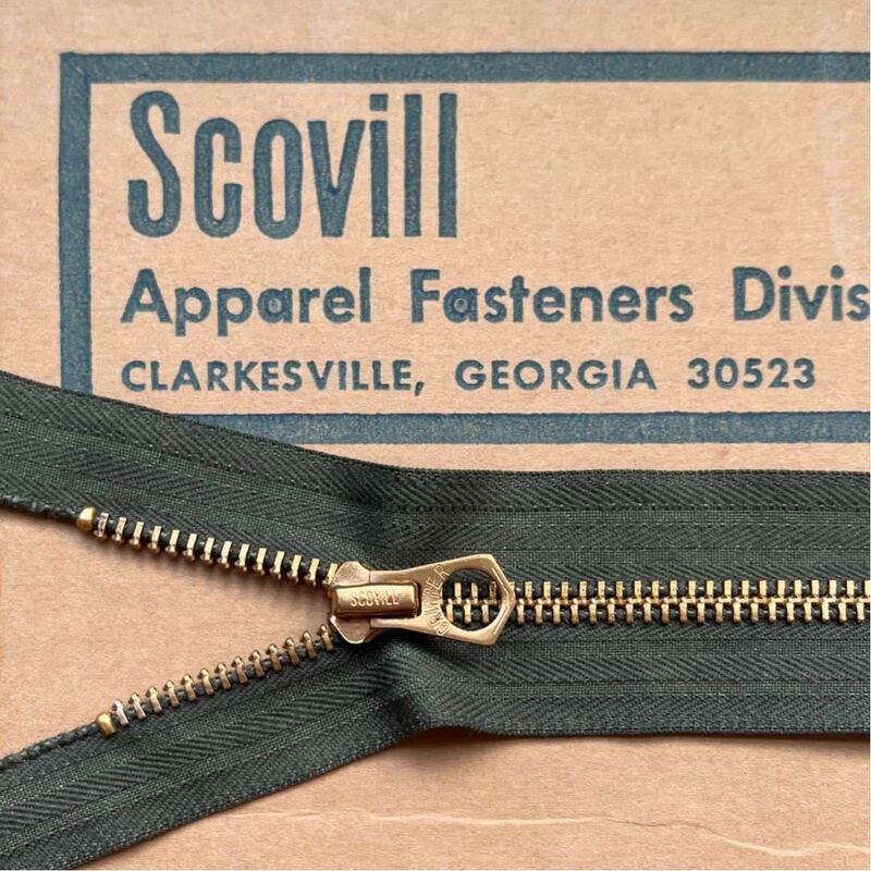 70’s未使用 実物SCOVILL ZIPPER 5号 スコービルHBTファスナー修理 交換 ビンテージCONMAR米軍TALONタロンUSAミリタリー 軍物 ジッパー