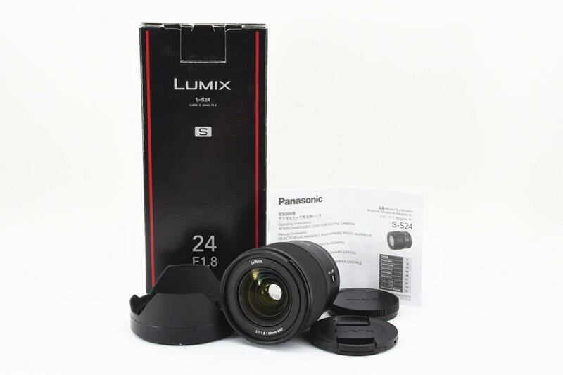 ★☆【良品】 Panasonic パナソニック 単焦点レンズ LUMIX S 24mm f1.8 元箱付き #3942☆★