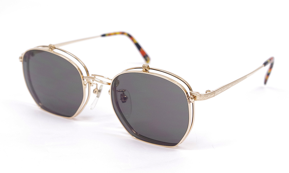 【眼鏡産地鯖江製】大き目の跳ね上げ眼鏡：花粉防止にもお勧めしたい一本：運転、釣り、登山などに【簡単操作でサングラス→メガネ】