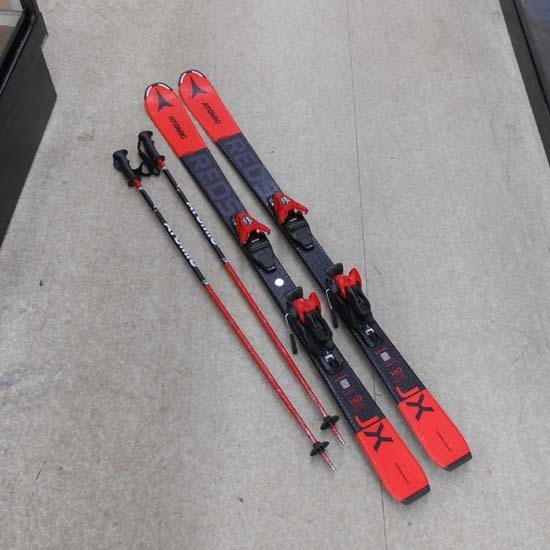 ATOMIC RED STER JX スキー 140cm 3点セット ストック付き 赤系 アトミック レッドスター スキー板 札幌市 西区