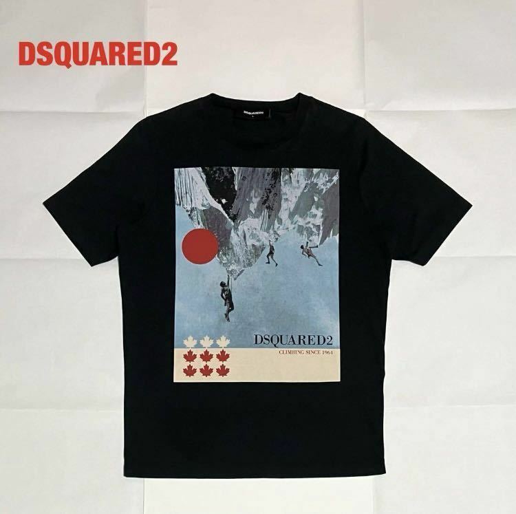 【人気】DSQUARED2　ディースクエアード　転写プリントTシャツ　カエデ　ブランドロゴ　ユニセックス　定価27,000円　S75GC0859 S22844