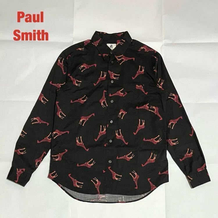 【人気】Paul Smith　ポールスミス　POP ANIMAL PRINT SHIRTS　総柄シャツ　キリン　ユニセックス　定価19,800円　16AW　262317 615P