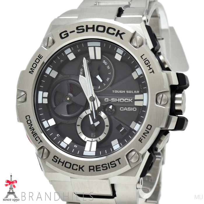 カシオ G-SHOCK 腕時計 G-STEEL ソーラー Bluetooth スマートフォンリンク SS GST-B100D-1AJF CASIO 未使用新品