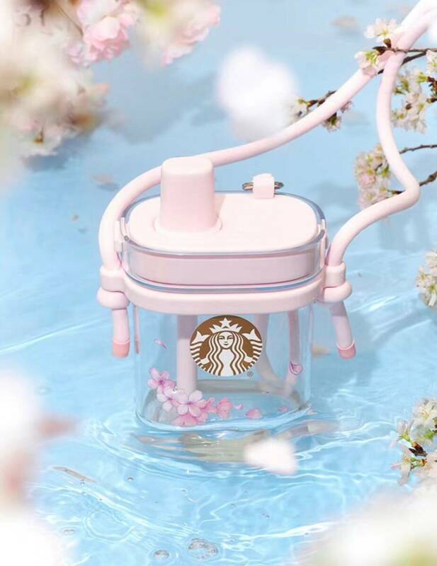 スターバックス　スタバ　STARBUCKS 中国海外　2024桜のショルダー クールボトル