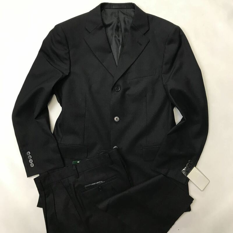 新品　激安スーツ　オールシーズン礼服 3つボタンブラックスーツ　フォーマル　サイズXL A7 サイドベンツ　2タック　リクルートスーツ