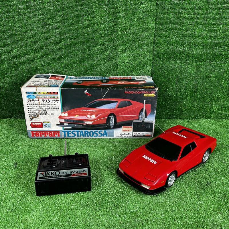 3-593】NIKKO ニッコーラジコン FERRARI TESTAROSSA フェラーリ テスタロッサ 箱付 1/18 日本製 1986年