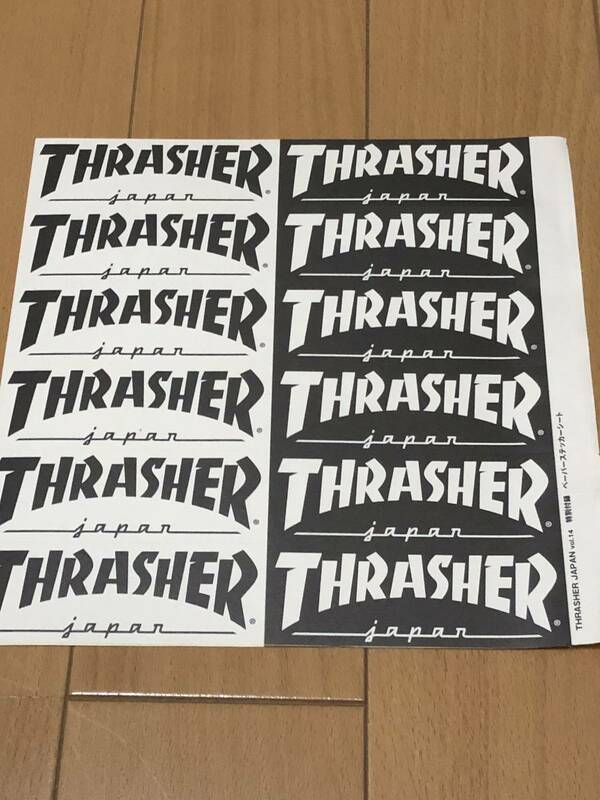 THRASHER ステッカー　12枚　１シート　ペーパーステッカー　未使用