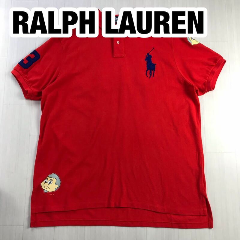 RALPH LAUREN ラルフローレン 企業物 半袖ポロシャツ XXL レッド ビッグポニー