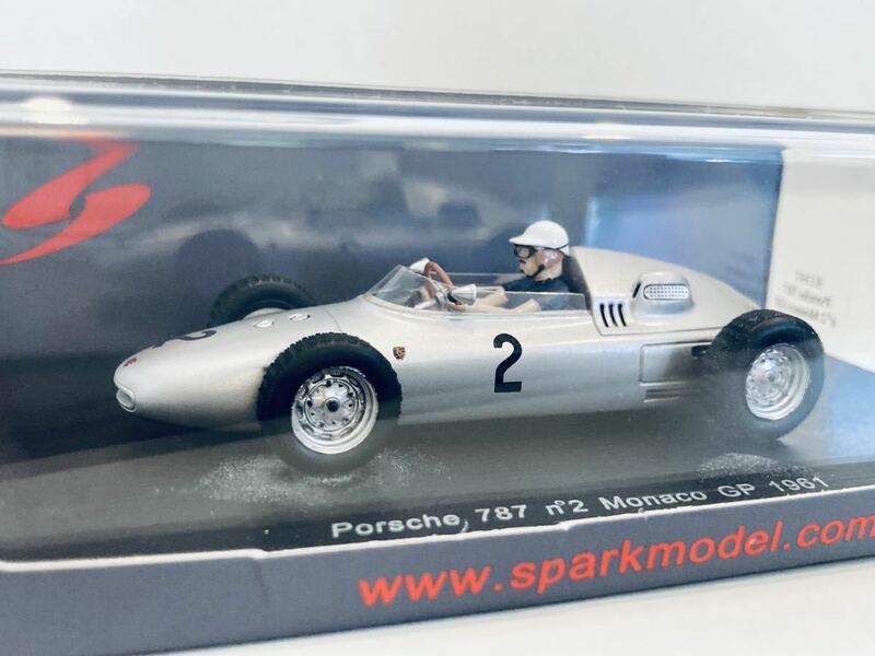 【送料無料】1/43 Spark Porsche ポルシェ 787 #2 Jo.ボニエ Monaco GP 1961