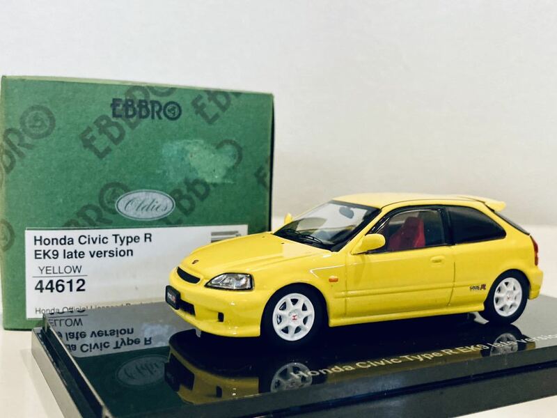 【送料無料】1/43 EBBRO Honda Civic ホンダ シビック タイプR EK9 Late version イエロー