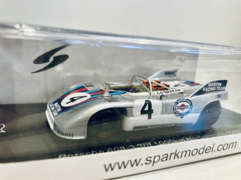 【送料無料】1/43 Spark Martini Porsche ポルシェ 908/03 #4 V.レネップ-ヘルムート・マルコ 3rd 1000Km Nurbrugring 1971