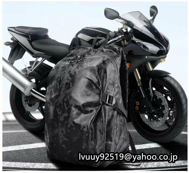 メンズ ヘルメットバッグ ツーリング バックパック 迷彩 バイク用 リュックサック オートバイ サイクリングバッグ 防水バッグ 通勤 通学