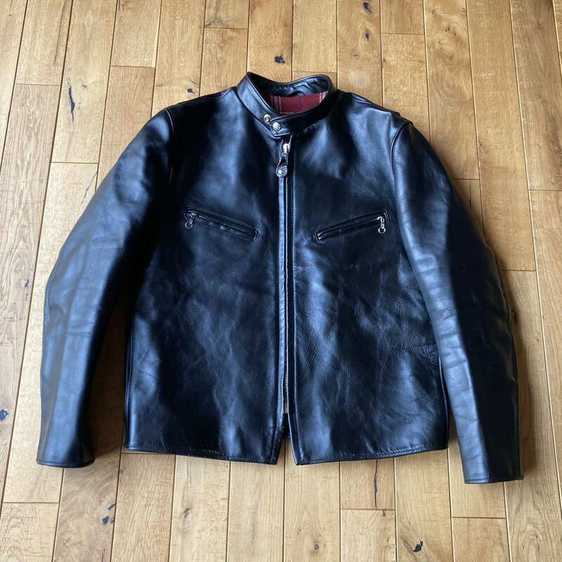 Schott 7545 641XJH 42 美中古 ショット ホースハイド 馬革 シングルライダース