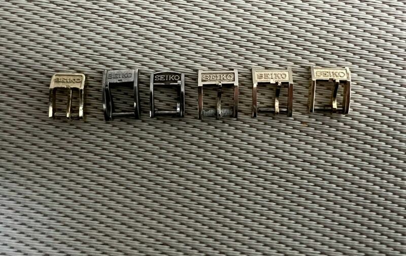 超希少　レア　純正尾錠　 美品 　SEIKO　セイコー 　 レディース腕時計 アンティーク 尾錠　ゴールド 金色 6mm～10mm 六つセット