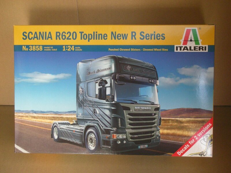 イタレリ 1/24 スカニア R620 Topline New R Series トラクターヘッド プラスチックモデルキット