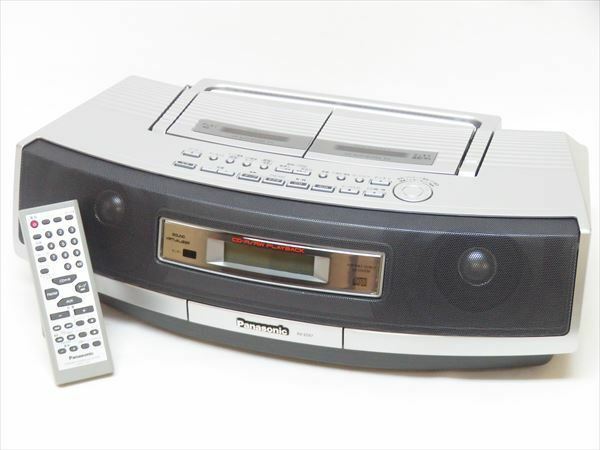  希少稼働品●Panasonic/パナソニック CDラジカセ CD/Wカセット/FM/AM RX-ED57 迫力サウンド サウンドバーチャライザー●リモコン付き