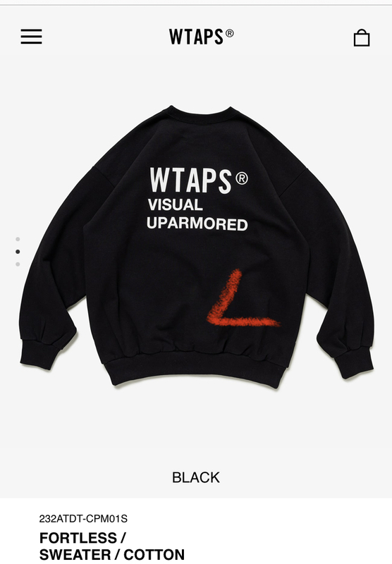 【新品正規】黒 L / 23aw wtaps FORTLESS / SWEATER / COTTON BLACK LARGE // sweatshirt wtvua ダブルタップス 23fw