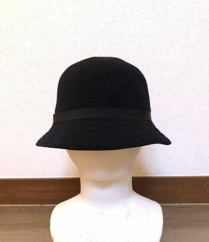 KANGOL 帽子 バケット ハット ブラック ウール カンゴール イギリス製 英国製 ビンテージ