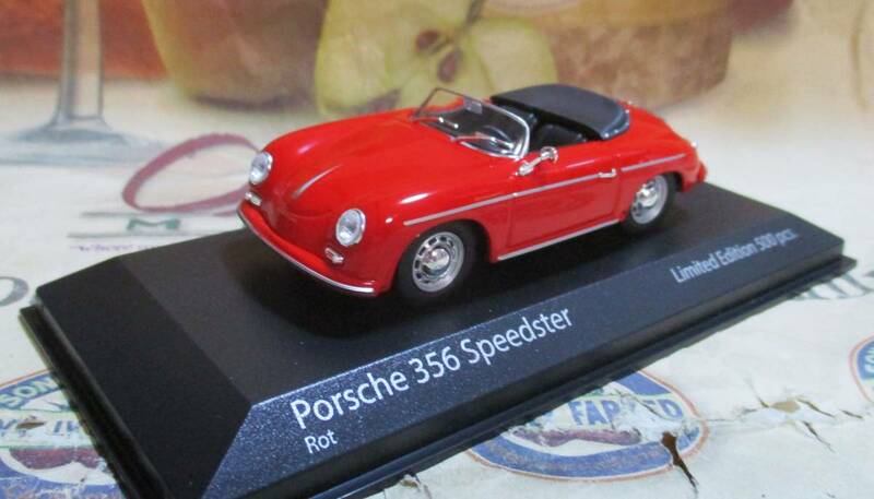 ☆激レア絶版*世界500台*Minichamps PMA*1/43*Porsche 356 Speedster 1956 レッド