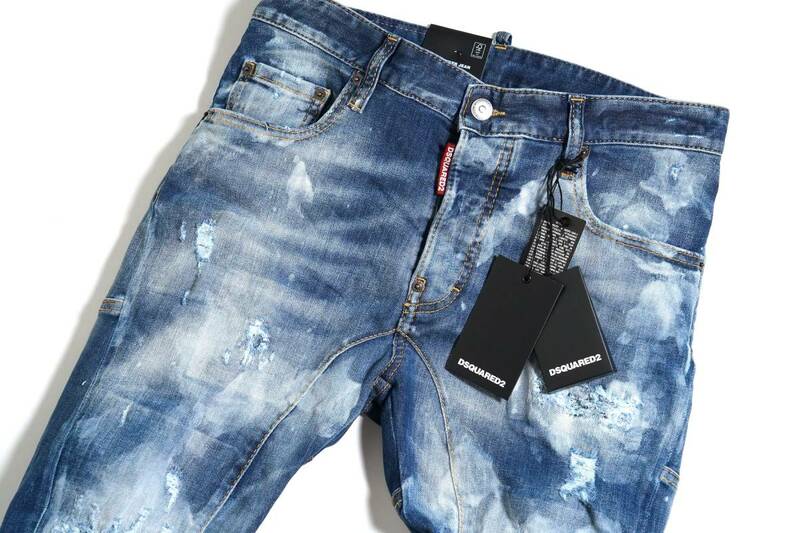 【新品正規品】11.8万 サイズ 48 Dsquared2 ディースクエアード TIDY BIKER JEAN S74LB1179 ラグジュアリー ストレッチ デニム イタリア製