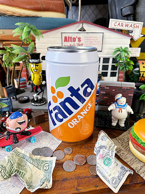 ファンタ　オレンジ　缶バンク　貯金箱 ■ アメリカン雑貨 アメリカ雑貨