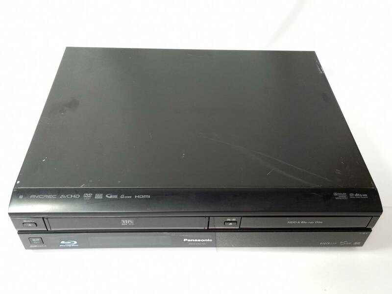 訳あり　パナソニック 320GB 1チューナー ブルーレイレコーダー VHSビデオ一体型 ブラック DIGA DMR-BR670V-K　ジャンク