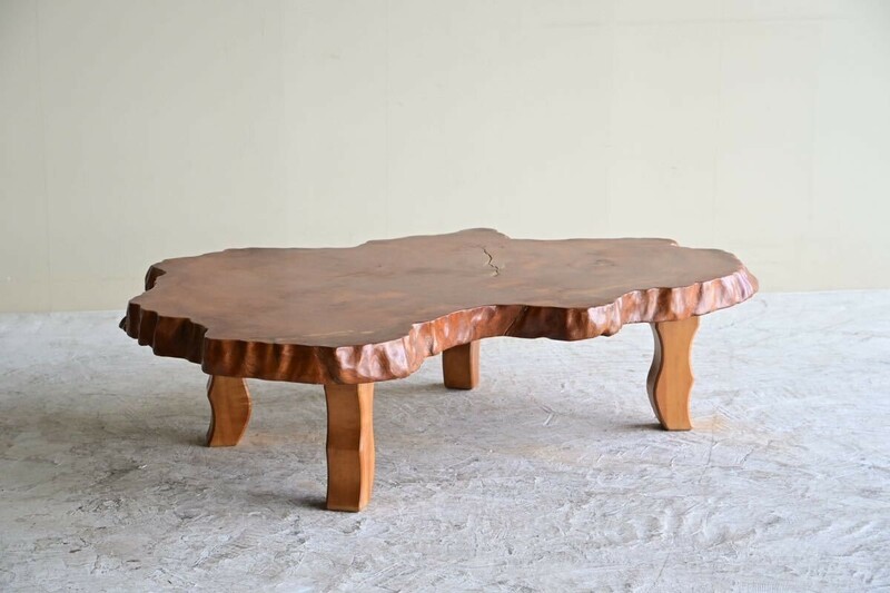 一枚板 ローテーブル 自然木 インテリア 家具 アンティーク デザイン リビング 限定品 天然木 座卓 センターテーブル ちゃぶ台