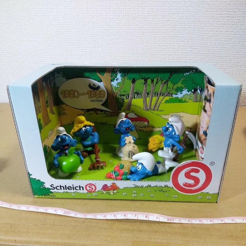 Schleich THE SMURFS シュライヒ スマーフ NO.41257 1980-1989 EDITION 収穫 農業 PVCフィギュア ドイツ製 未チェック ジャンク扱い 