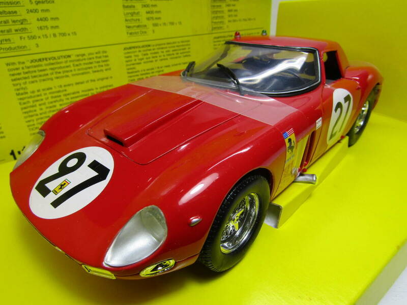 Ferrari 250GTO 1/18 フェラーリ GTO 1964 NART ノースアメリカンレーシング V12 デイトナ ルマン Jouefevolution 帯付 PININFARINA 