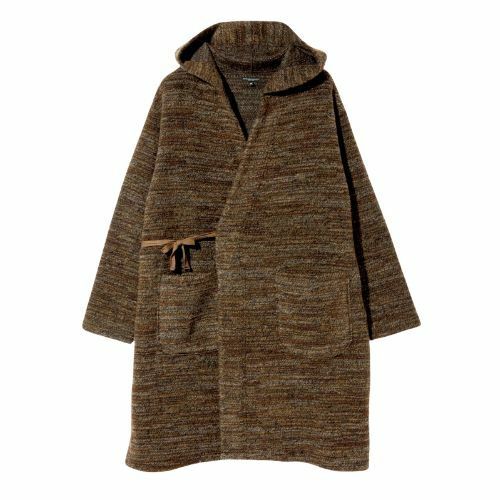 定価62700円 新品 ENGINEERED GARMENTS 23AW Knit Robe Wool Melange Knit ニット ガウン コート エンジニアードガーメンツ M ブラウン