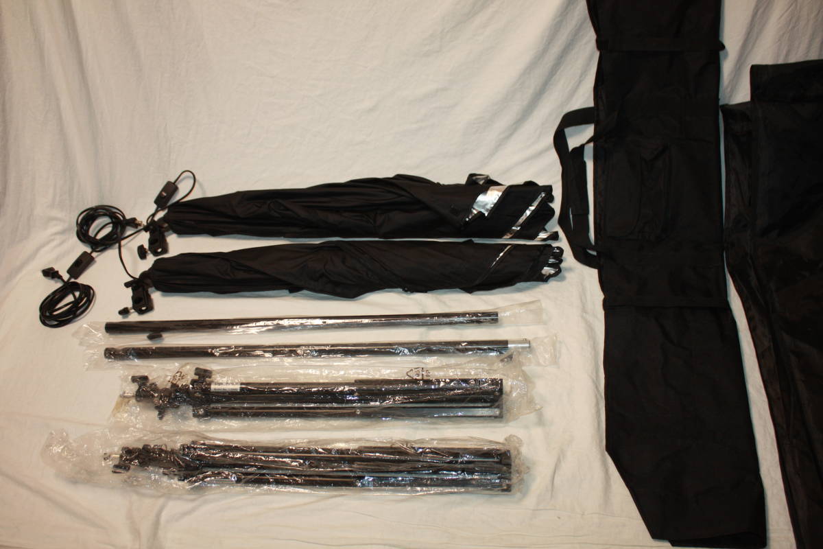 プロ機材ドットコム L-2440 新品未使用 照明スタンド(２本)+ソフトライトボックス他 (検索：SONY、HXR-、PXW-、PDW-、XDCAM、HDW-、AG-HPX)