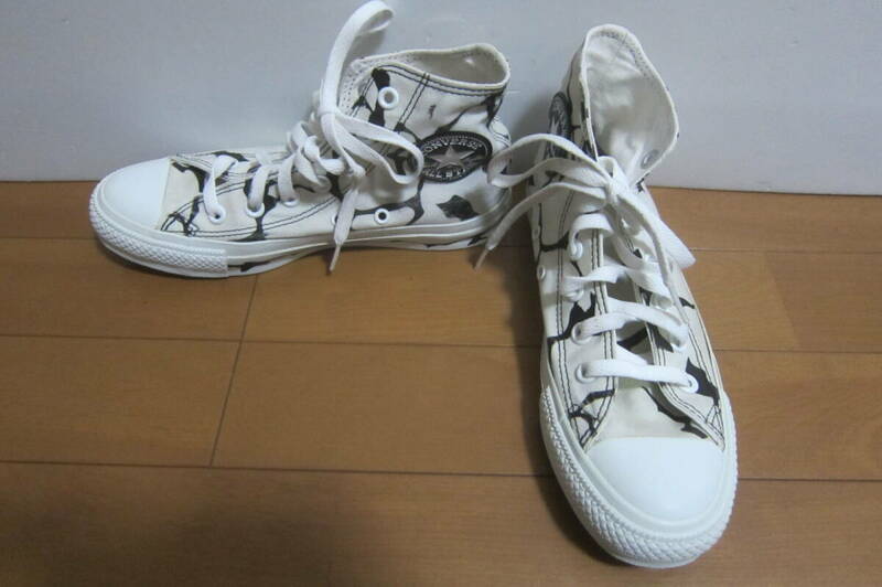 ⑦ CONVERSE コンバース ALL STAR 1CK371 エレキング ウルトラセブン HI ハイカットスニーカー 白系 23.5㎝ 一部塗り有 O2402D