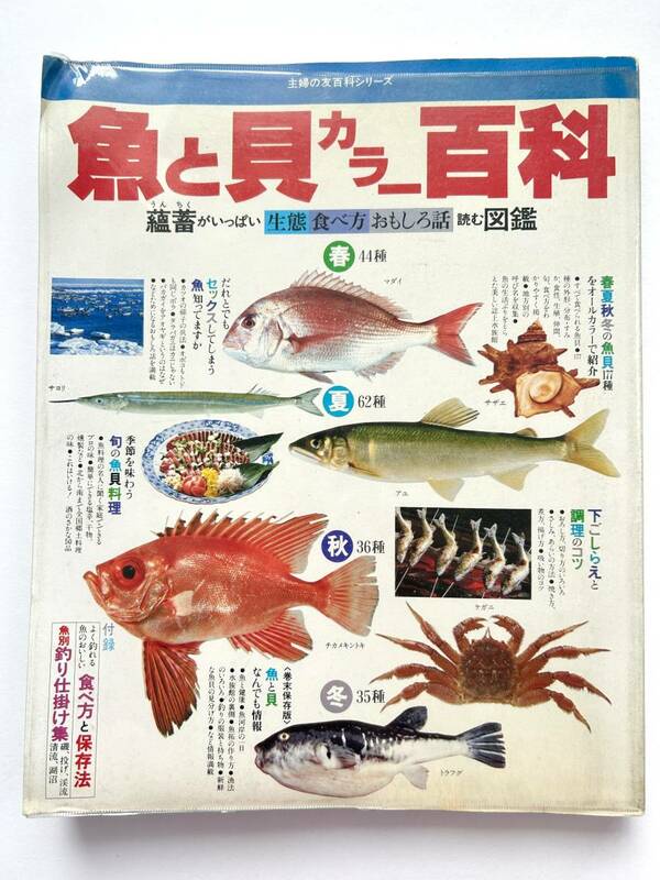 魚と貝 カラー 百科 ☆ 付録付き＊生態 食べ方 おもしろ話 蘊蓄がいっぱい 読む図鑑 ◎ 初版・1985