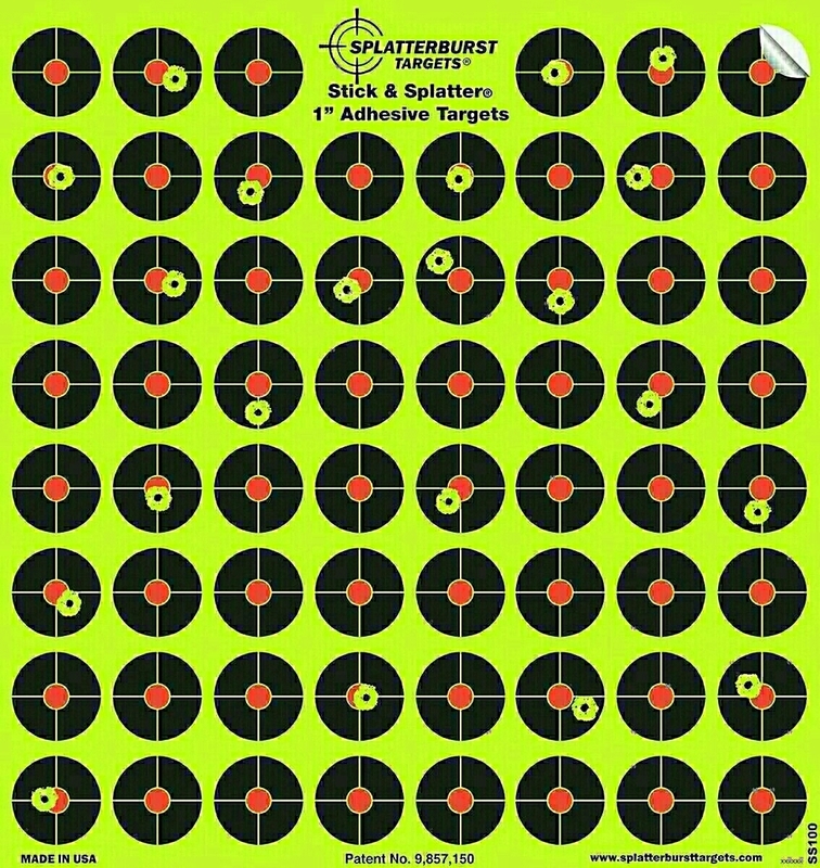 新品国内在庫 米国SPLATTERBURST TARGET社製 的紙 標的紙 ターゲット 空気銃 エアライフル エアーガン 狩猟 射撃(1インチ)