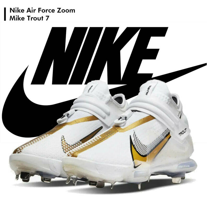 26.5cm Nike Force Zoom Trout 7 White/Metallic Gold ナイキ フォース ズーム トラウト 7 ホワイト　メタリックゴールド　野球　スパイク