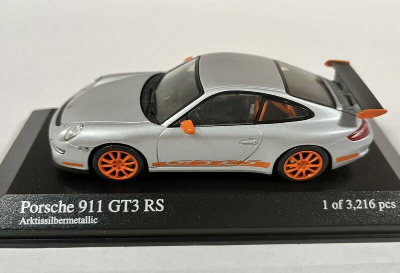 PORSCHE 911 GT3 RS (997) 2006Year Silver/Orange 1/43 Scale PMA製