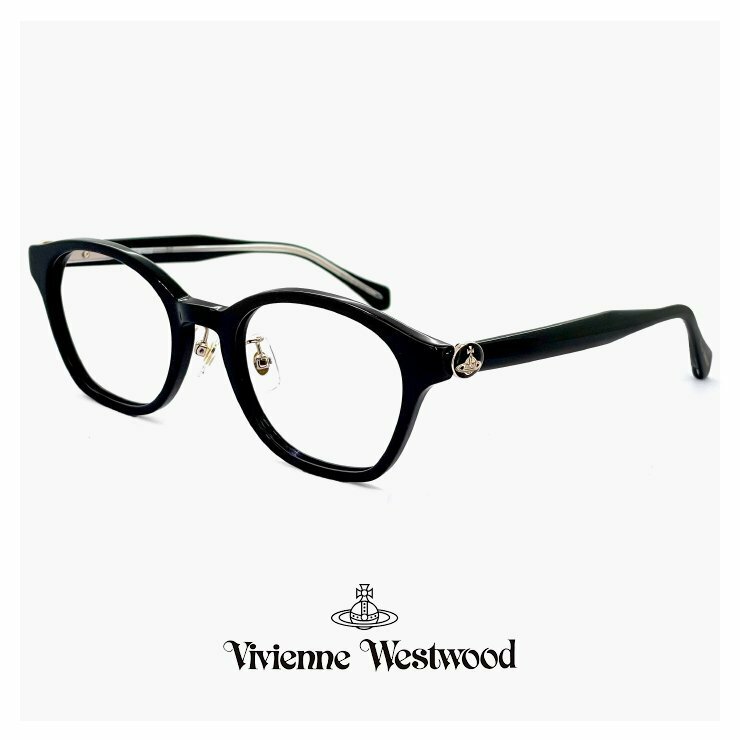 新品 レディース ヴィヴィアン ウエストウッド メガネ 40-0013 c03 49mm Vivienne Westwood 眼鏡 女性 黒縁 黒ぶち ウェリントン オーブ