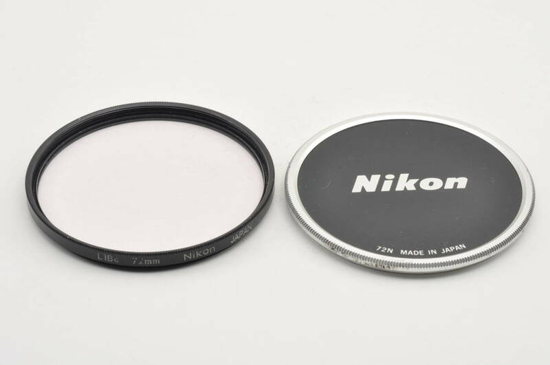 ★☆★ Nikon 72N Metal Screw Cap + Filter ニコン 72mm ネジ込み式 メタルキャップ フィルター ◆574