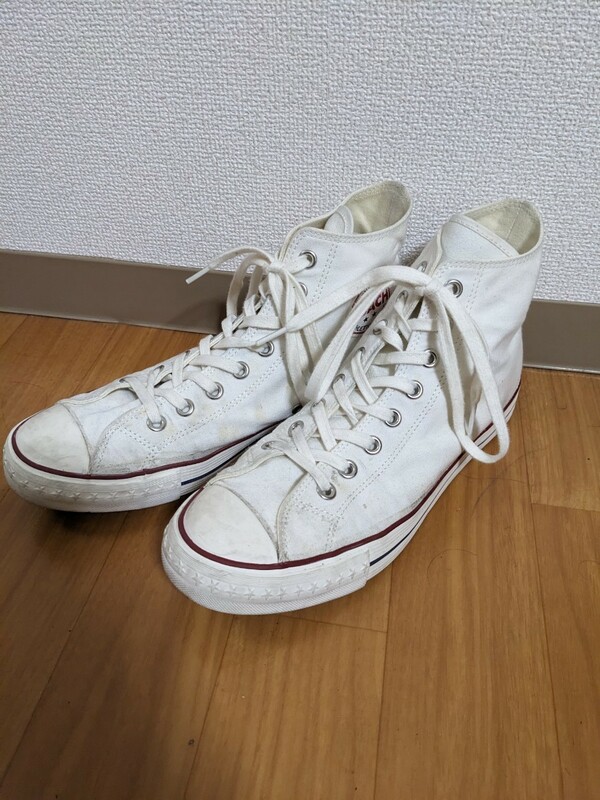  CONVERSE ADDICT キャンバス HI 27.5cm ホワイト　コンバース アディクト 