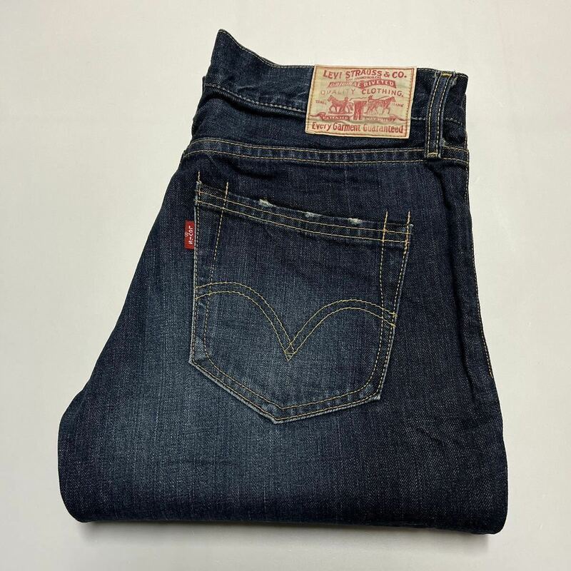 Levi’s リーバイス 502 ストレートジーンズ デニムパンツ ダメージ加工 OW502-0030 W28 レディース